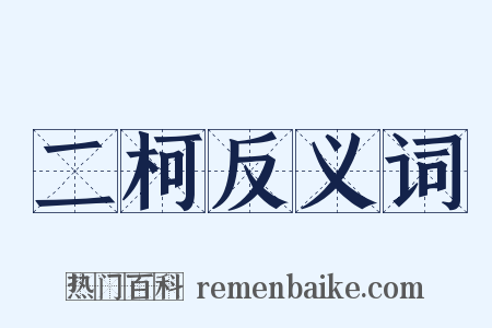 二柯反义词是什么意思的图片